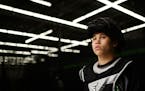 Leo Anderson, 15, poses for portrait at Slammers Training Academy Monday Dec. 3, 2018, in Libertyville, Ill. Last June, Anderson broke his arm near hi