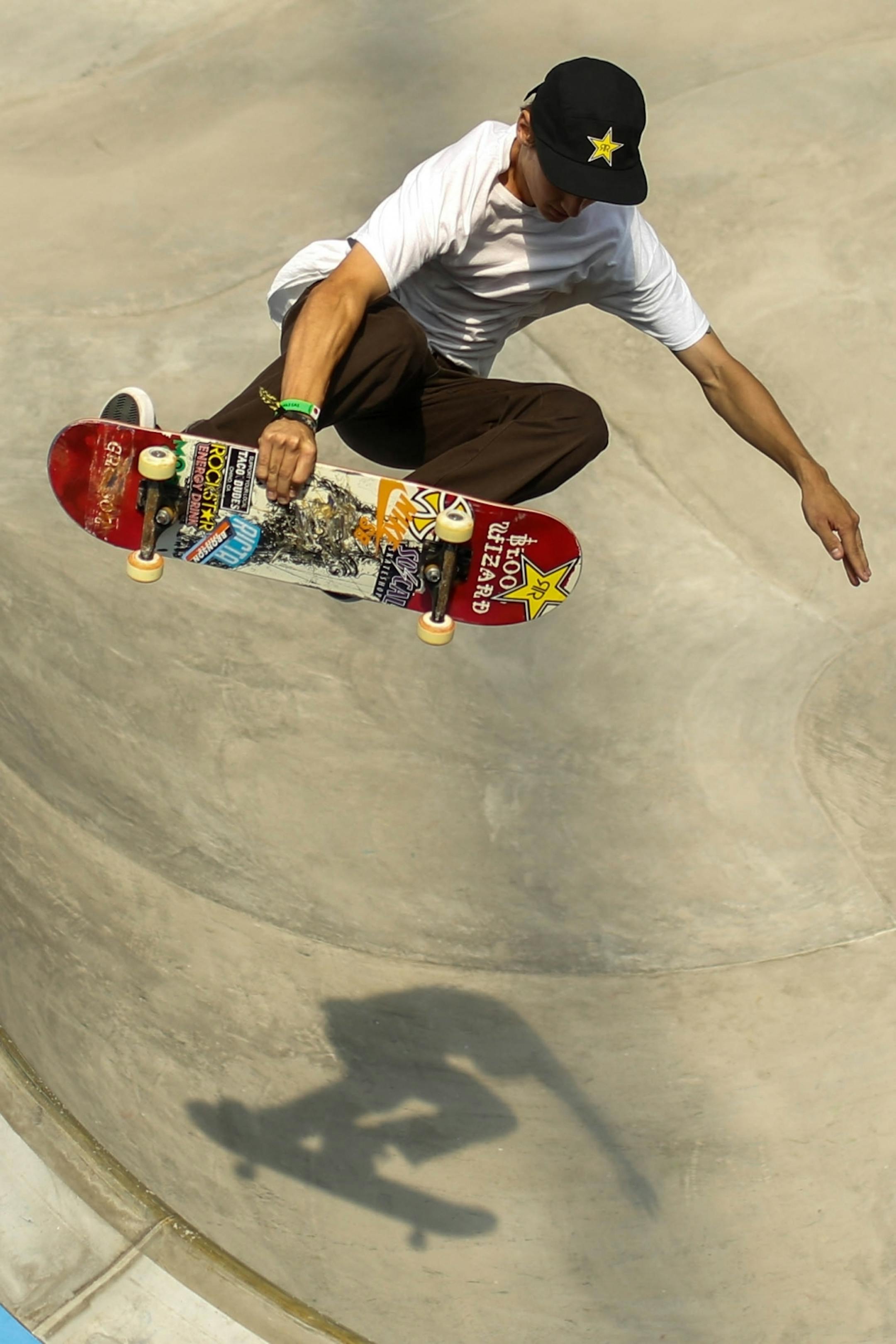 Luiz Francisco competes in the Wendy's Men's Skateboard Park semifinals at the X Games at U.S. Bank Stadium Sunday, August 4, 2019.