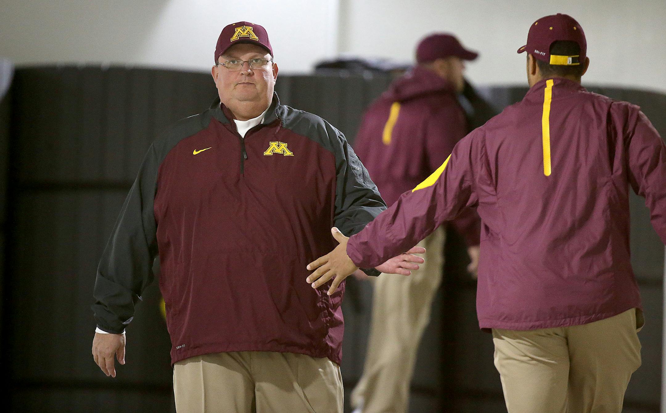 Minnesota head coach Tracy Claeys