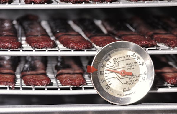 Be sure jerky attains a temperature of at least 165 degrees for at least 15 seconds.