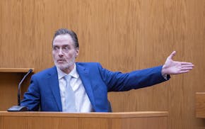 Nicolae Miu takes the stand Tuesday to answer questions from Deputy District Attorney Brian Smestad during Miu’s trial at the St. Croix County Circu