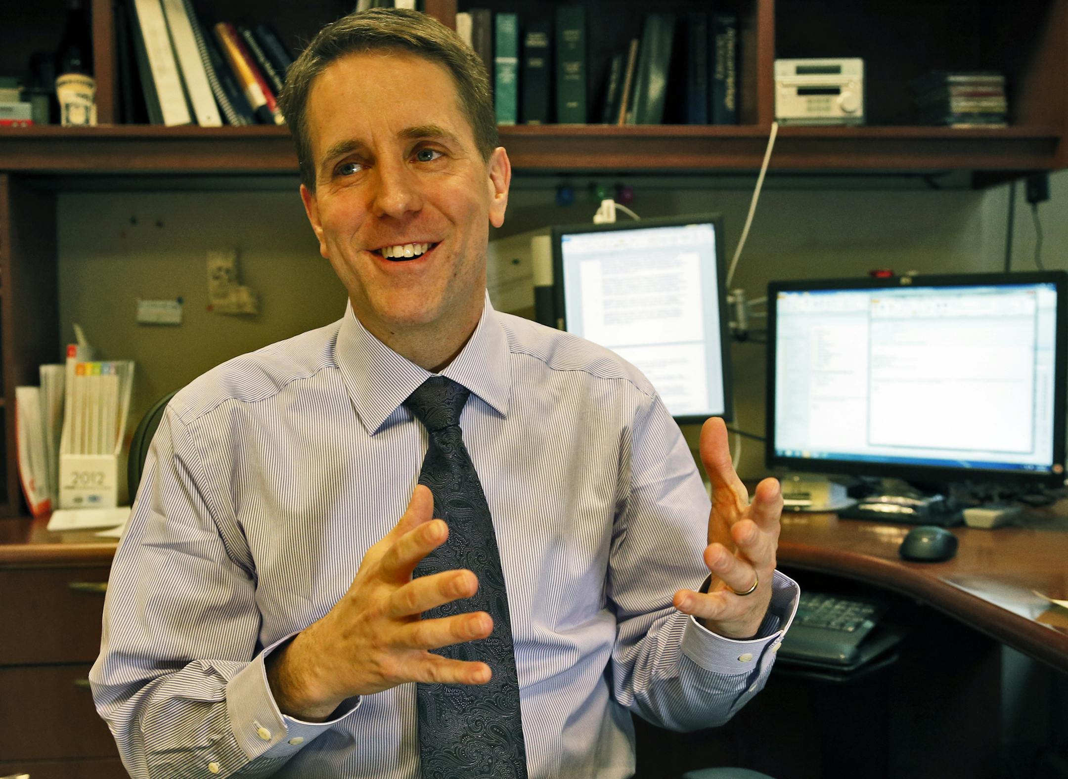 Attorney Carl Lehmann in his IDS Center office. (MARLIN LEVISON/STARTRIBUNE(mlevison@startribune.com)
