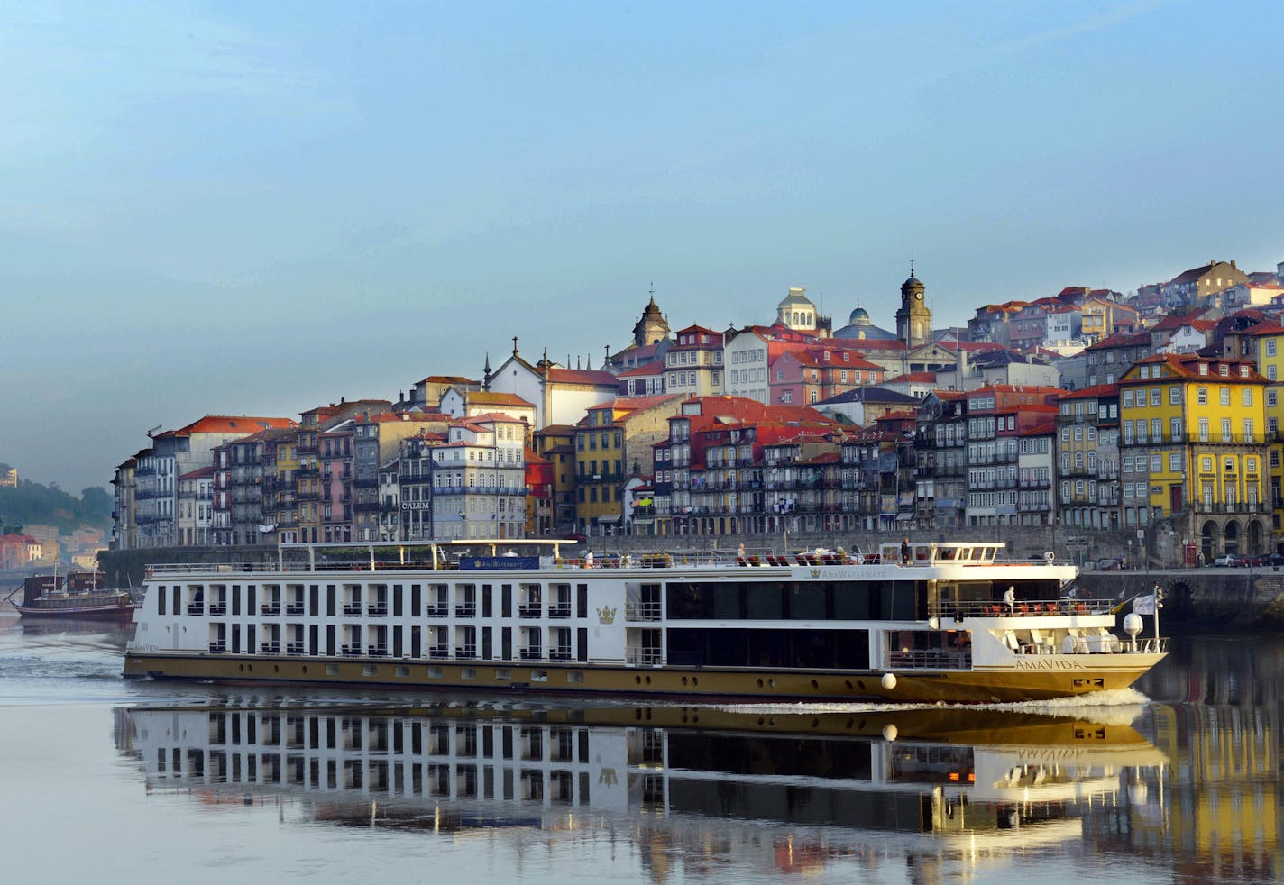 AmaWaterways' 106-passenger AmaVida ship gets close to the action in Porto, Portugal's second largest city. (AmaWaterways)