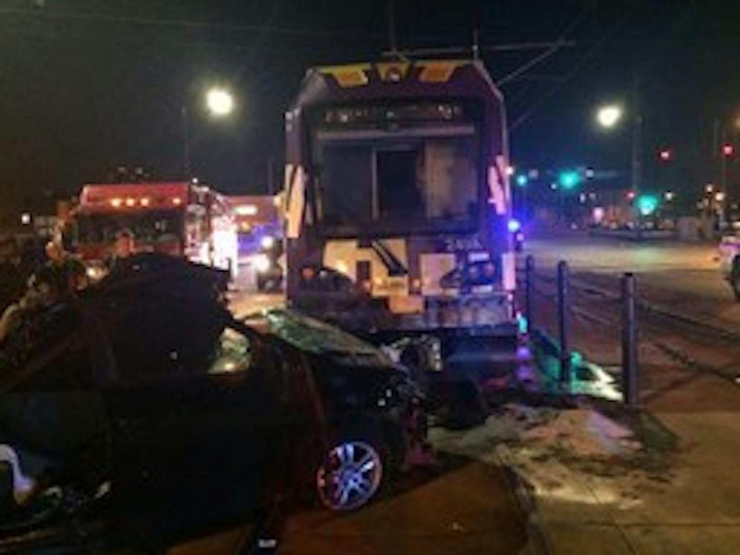 Nic Westlake's vehicle in July 2017 after it was hit by a Green Line train in St. Paul.