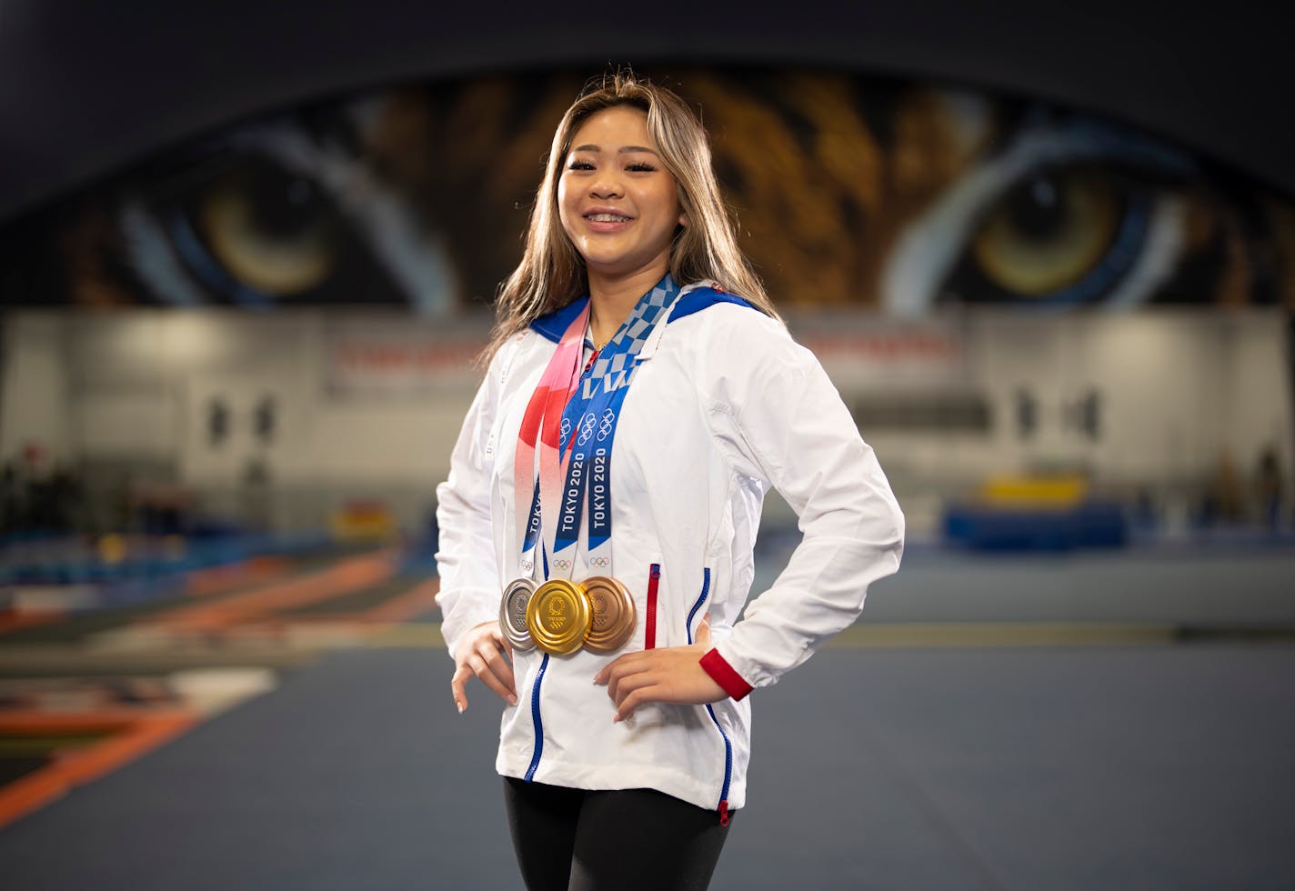 St. Paul native Suni Lee, a triple medalist in gymnastics at the 2021 Tokyo Olympic games.