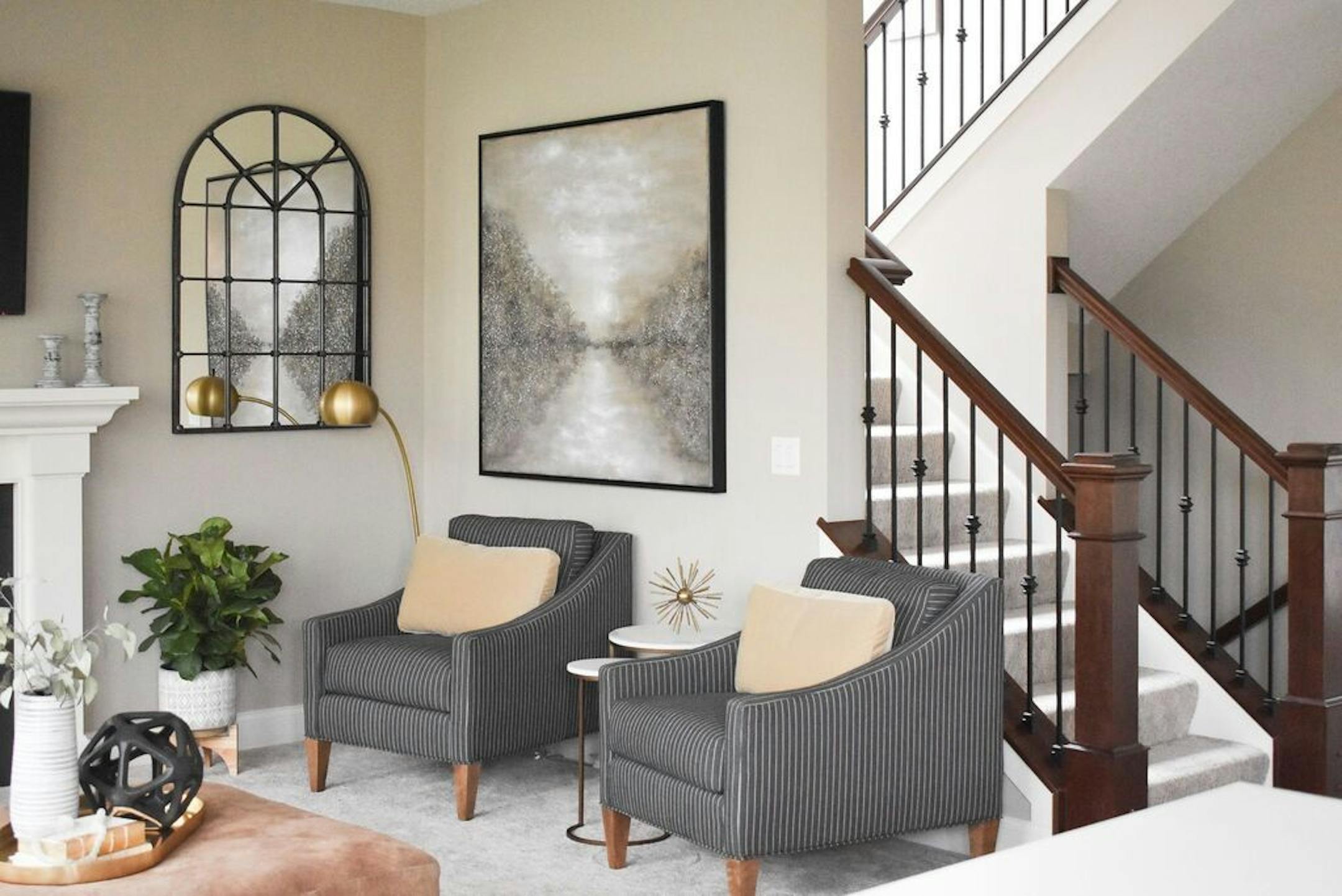 The redesigned living room.