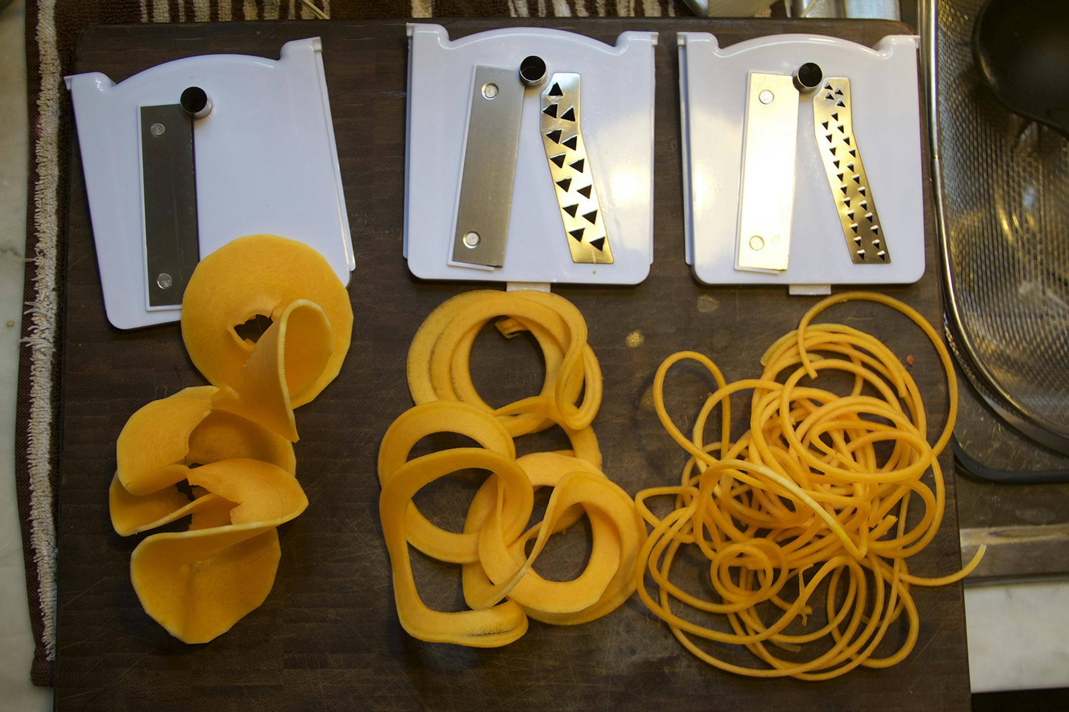 Butternut squash noodles, from the Spiralizer