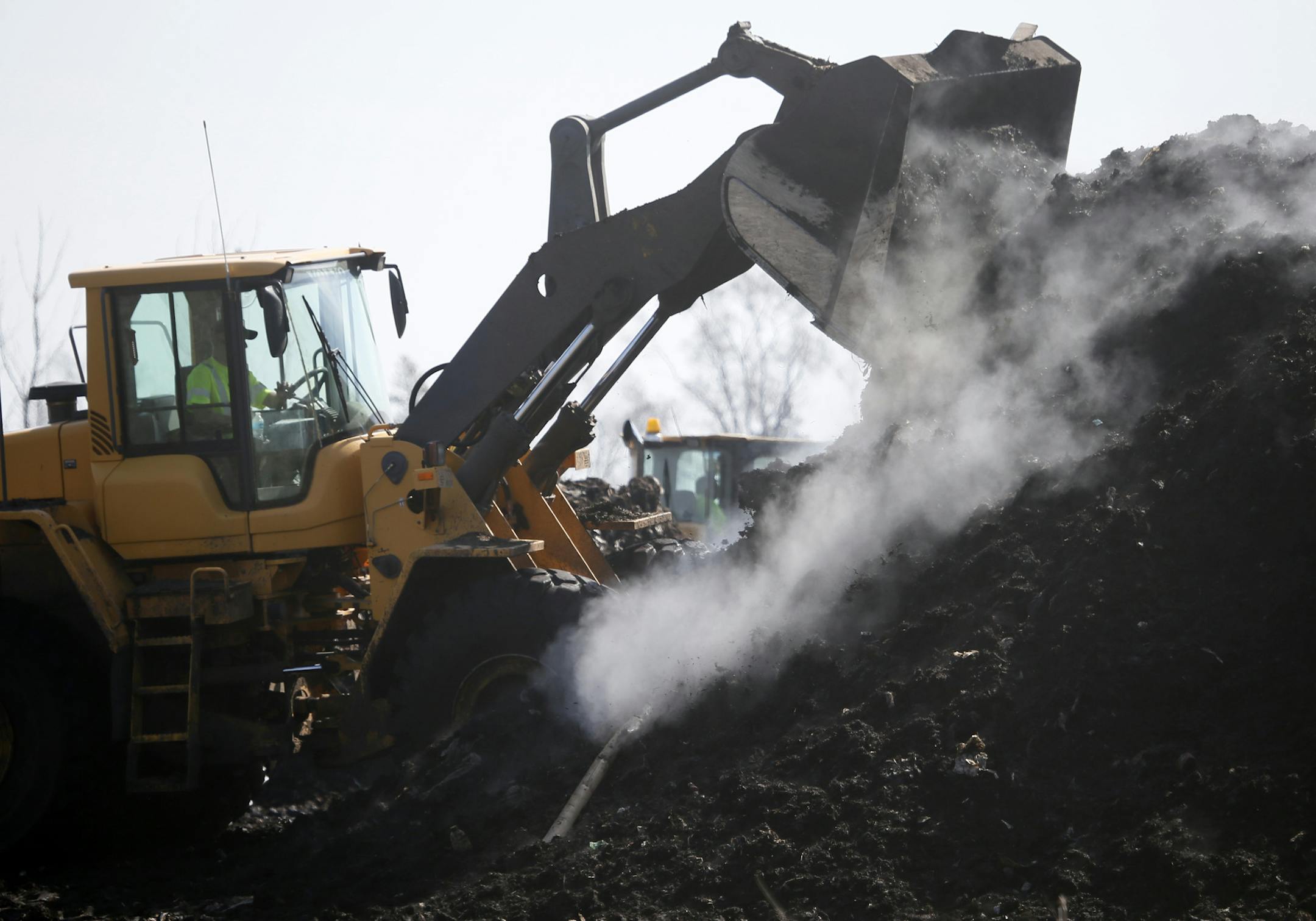 A decade after Hennepin County began pilot programs to build organics recyling among residents, just 11 cities in the county offer those programs. The number is expected to reach an even dozen next week, when the St. Louis Park City Council votes on a plan to start organics recycling this fall. Here, compost of food waste and yard waste is mixed for better decomposition at Organics Recycling Development in Rosemount.] BRIAN PETERSON ‚Ä¢ brianp@startribune.com Rosemount, MN - 05/