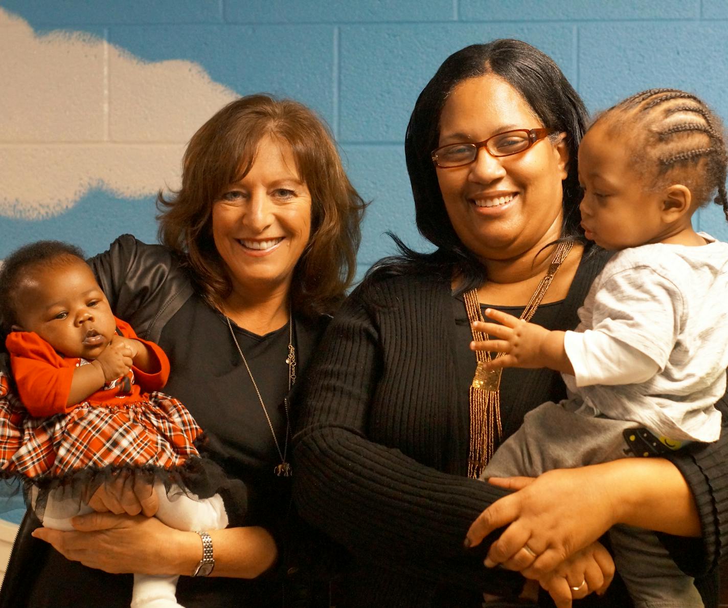 Roseanne Hope, a WomenVenture volunteer lawyer who assisted with lease negotiations, and owner Yolanda Maxwell of Little Steps Childcare Center in St. Paul, who turned to WomenVenture for counseling and finance of the now-growing day care and pre-school business.