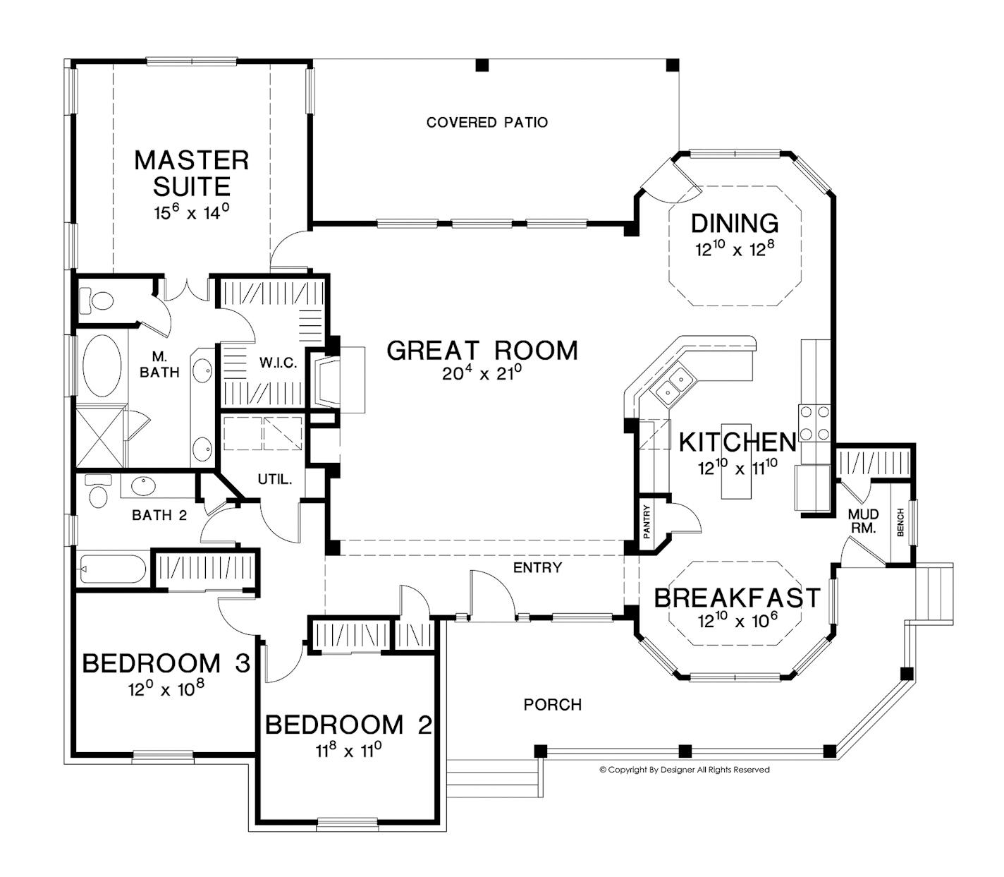 Interior for home plan 122516