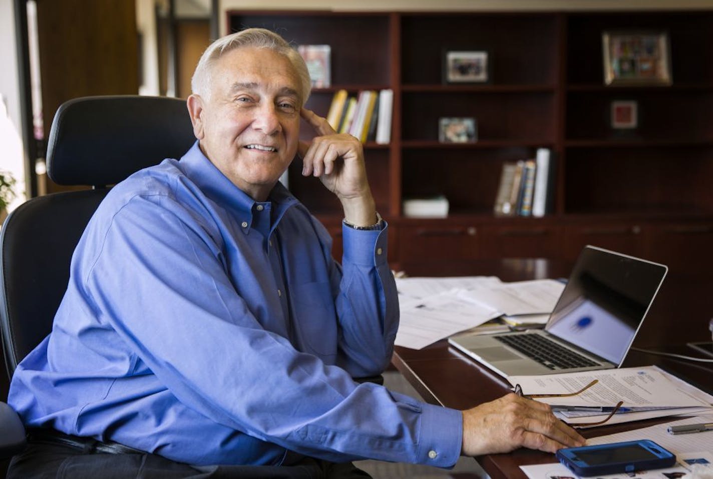 John Thein, the interim superintendent of St. Paul Public Schools, inside his office in St. Paul.