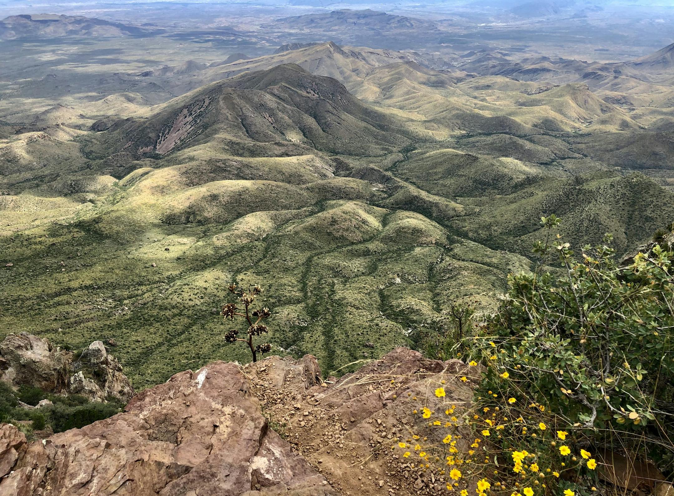 The +10-mile South Rim Trail is long, but the expansive views mid-hike are worth it. (Photo by Melanie Radzicki McManus)