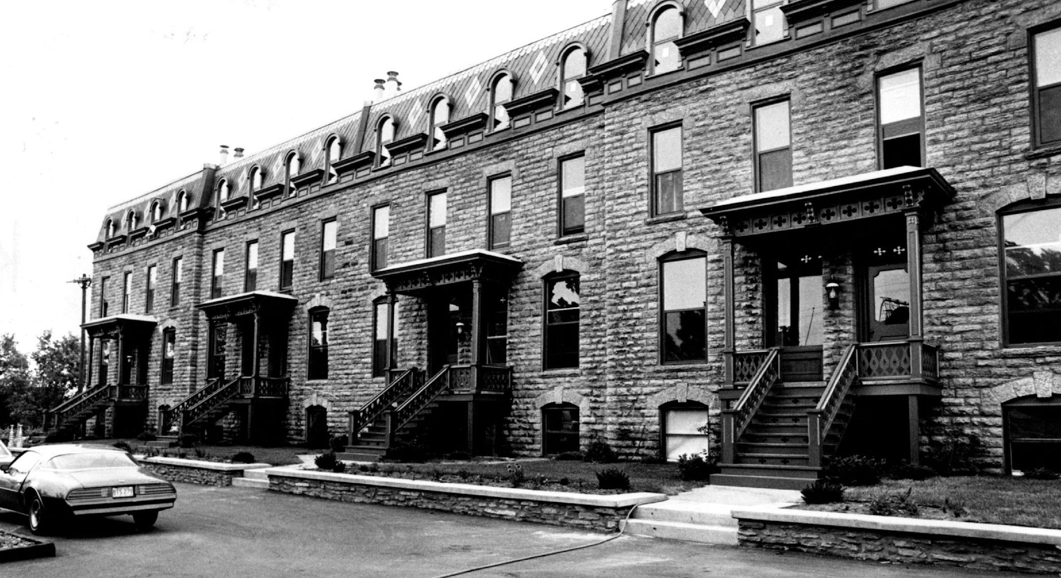 William Eastman&#x2019;s Grove Street Flats on Nicollet Island still stands.