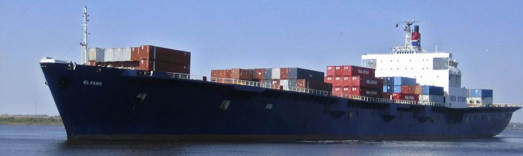 An undated photo provided by Tote Inc. of the cargo ship El Faro, which is believed to have sunk in the Caribbean with a crew of 33 aboard in rough conditions caused by Hurricane Joaquin. The Coast Guard continued on Monday, Oct. 5, 2015, to search for survivors. (Tote Inc. via The New York Times) -- NO SALES; FOR EDITORIAL USE ONLY WITH STORY SLUGGED HURRICANE LOST SHIP BY ALVAREZ, P�REZ-PE�A and ROBLES. ALL OTHER USE PROHIBITED.