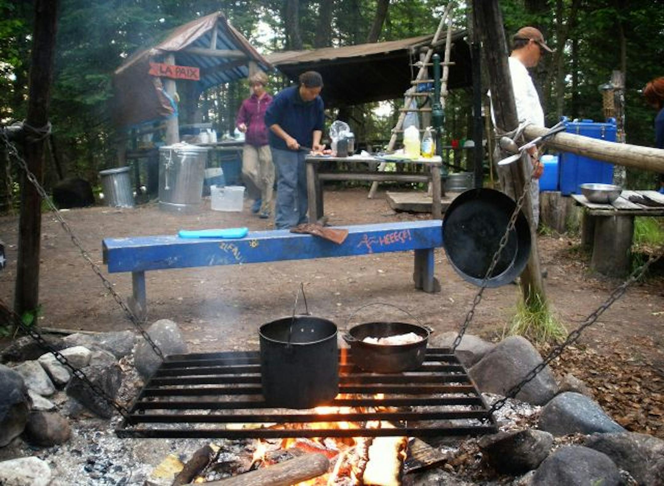 Base camp at Concordia Language Villages along Turtle River Lake just north of Bemidji, Minn. Students enrolled in a weeklong French language immersion class prepare for a canoeing trip at Voyageurs National Park. PHOTO CREDIT: Jackie Crosby
