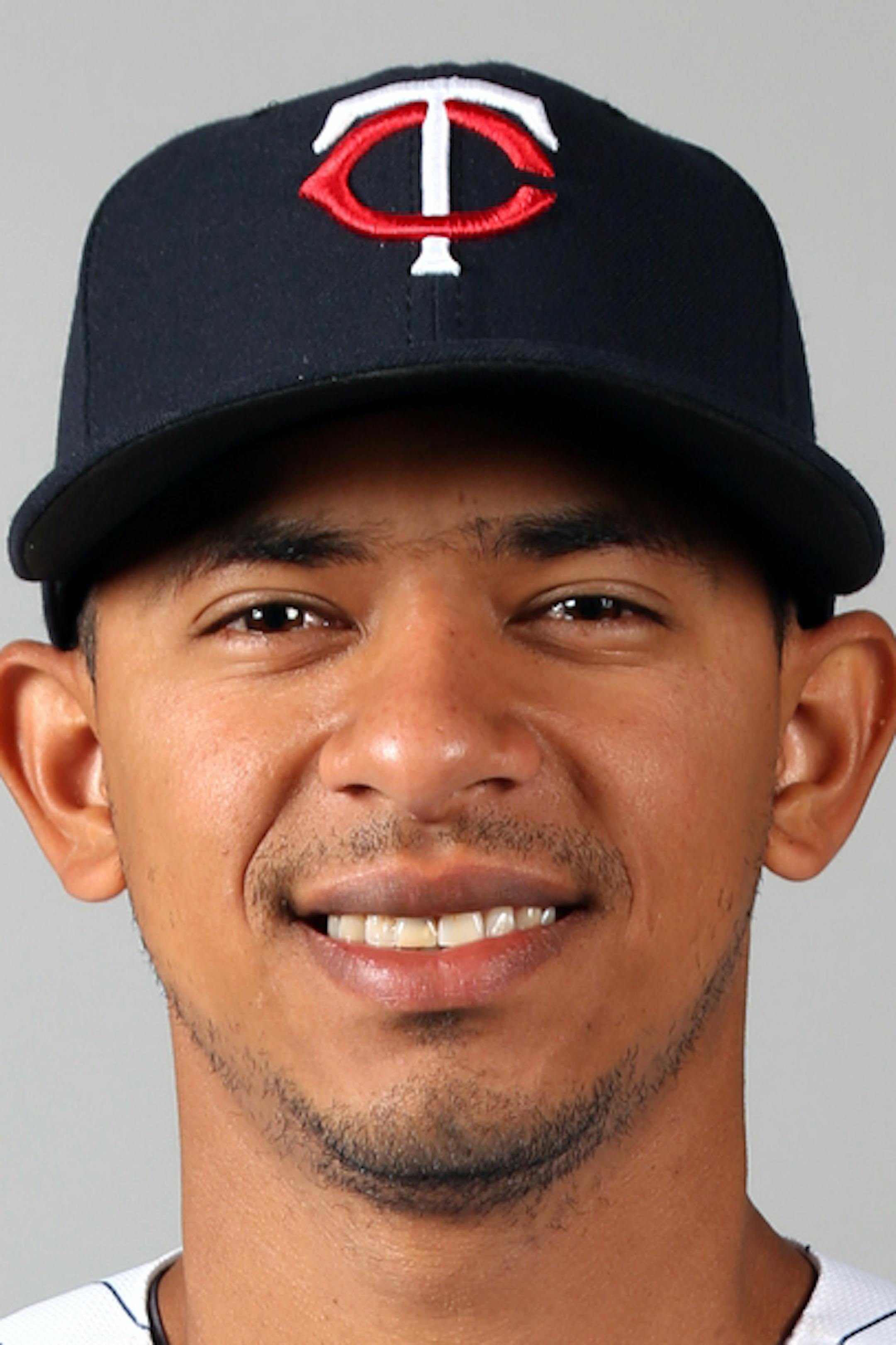FORT MYERS, FL - FEBRUARY 19: Eduardo Escobar (5) of the Minnesota Twins poses during Photo Day on Tuesday, February 19, 2013 at Hammond Stadium in Fort Myers, Florida. (Photo by Robbie Rogers/MLB Photos via Getty Images) *** Local Caption *** Eduardo Escobar ORG XMIT: 159448017