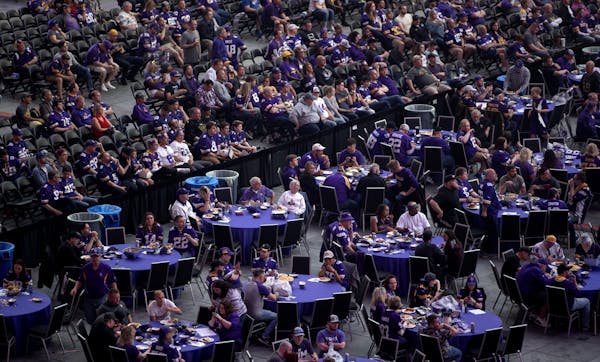 Vikings fans waited during the early selections for the team to make its pick at 18.