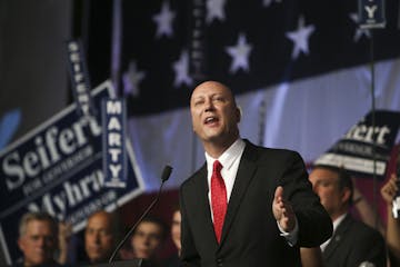 Republican gubernatorial candidate Marty Seifert spoke to delegates at the Minnesota Republican Party Convention at the Rochester Civic Center May 30,