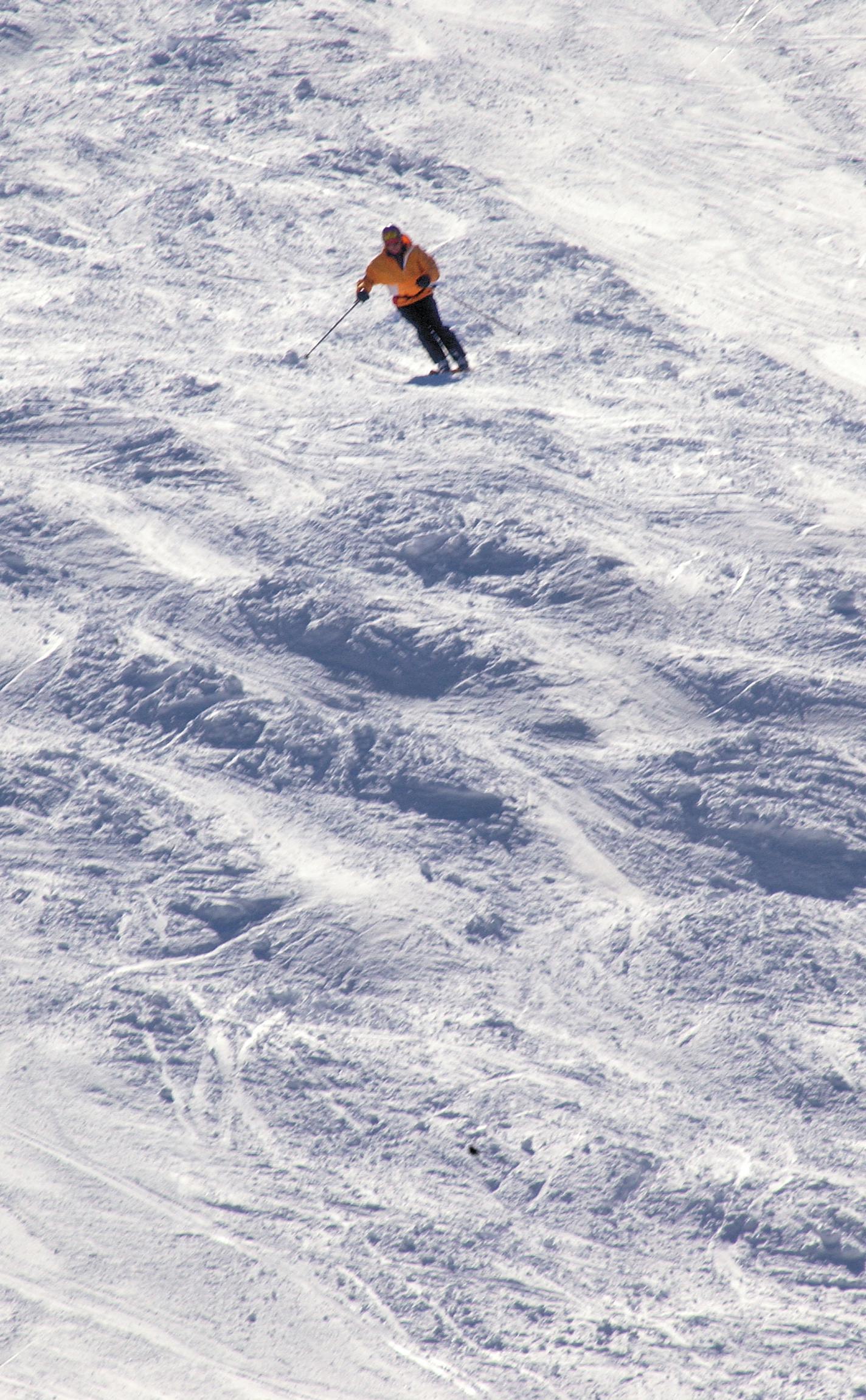 Skiing at Granite Peak Ski Area near Wausau, Wis.