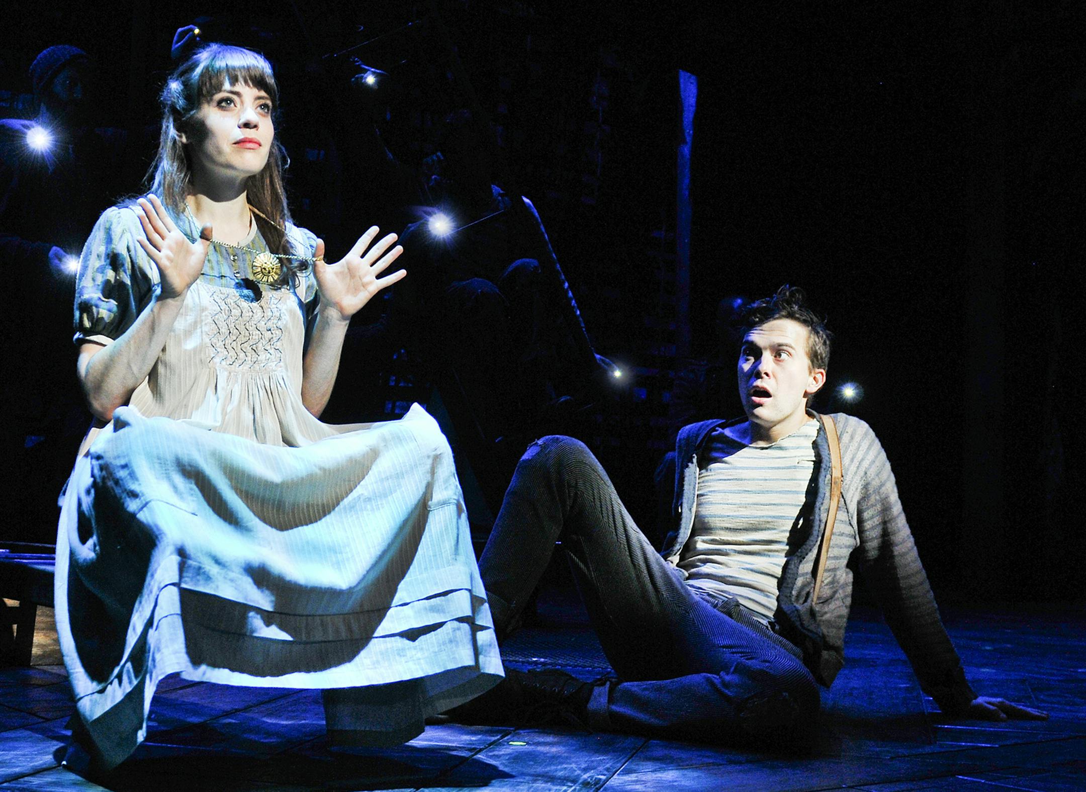 Photo by Jenny Anderson Megan Stern and Joey deBettencourt from the tour company of "Peter and the Starcatcher," playing at the Orpheum.