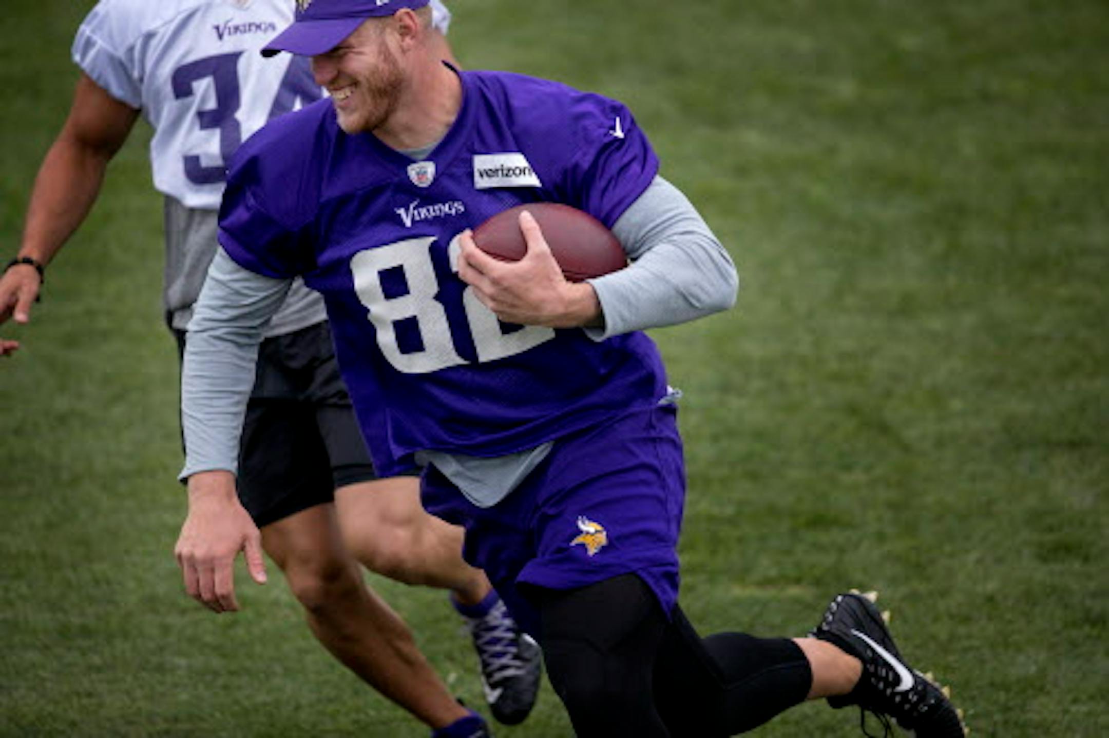 Minnesota Vikings Kyle Rudolph (82) during the morning practice.