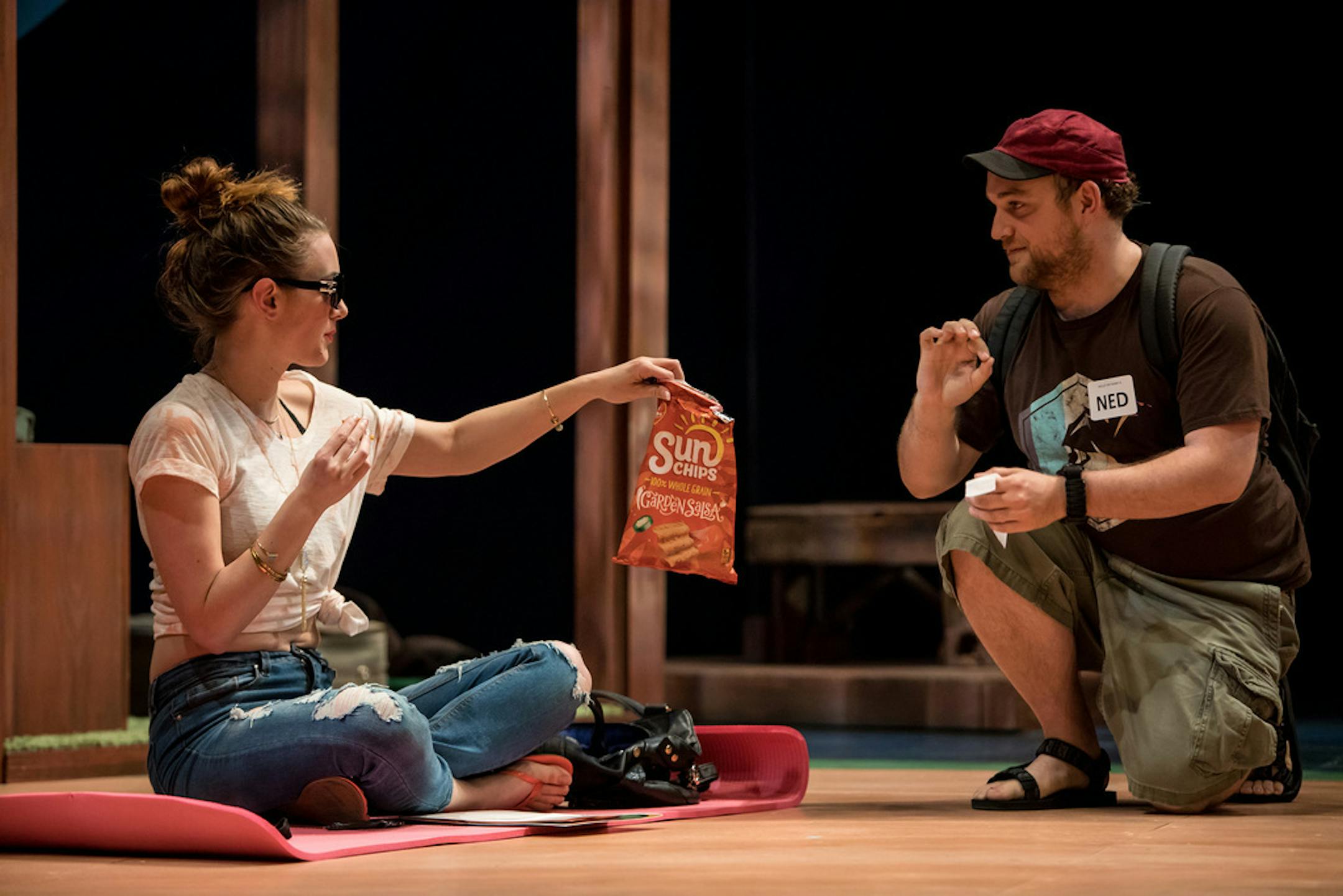 Becca Hart and Michael Curran-Dorsano in "Small Mouth Sounds" at the Jungle Theater. credit: Dan Norman