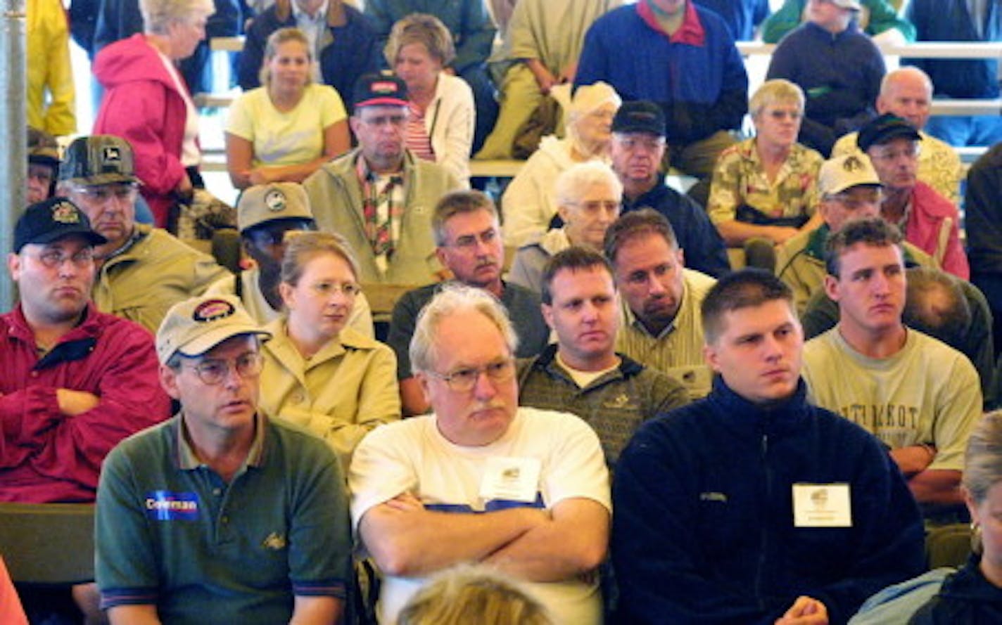 A tough 2002 Farmfest Senate debate audience