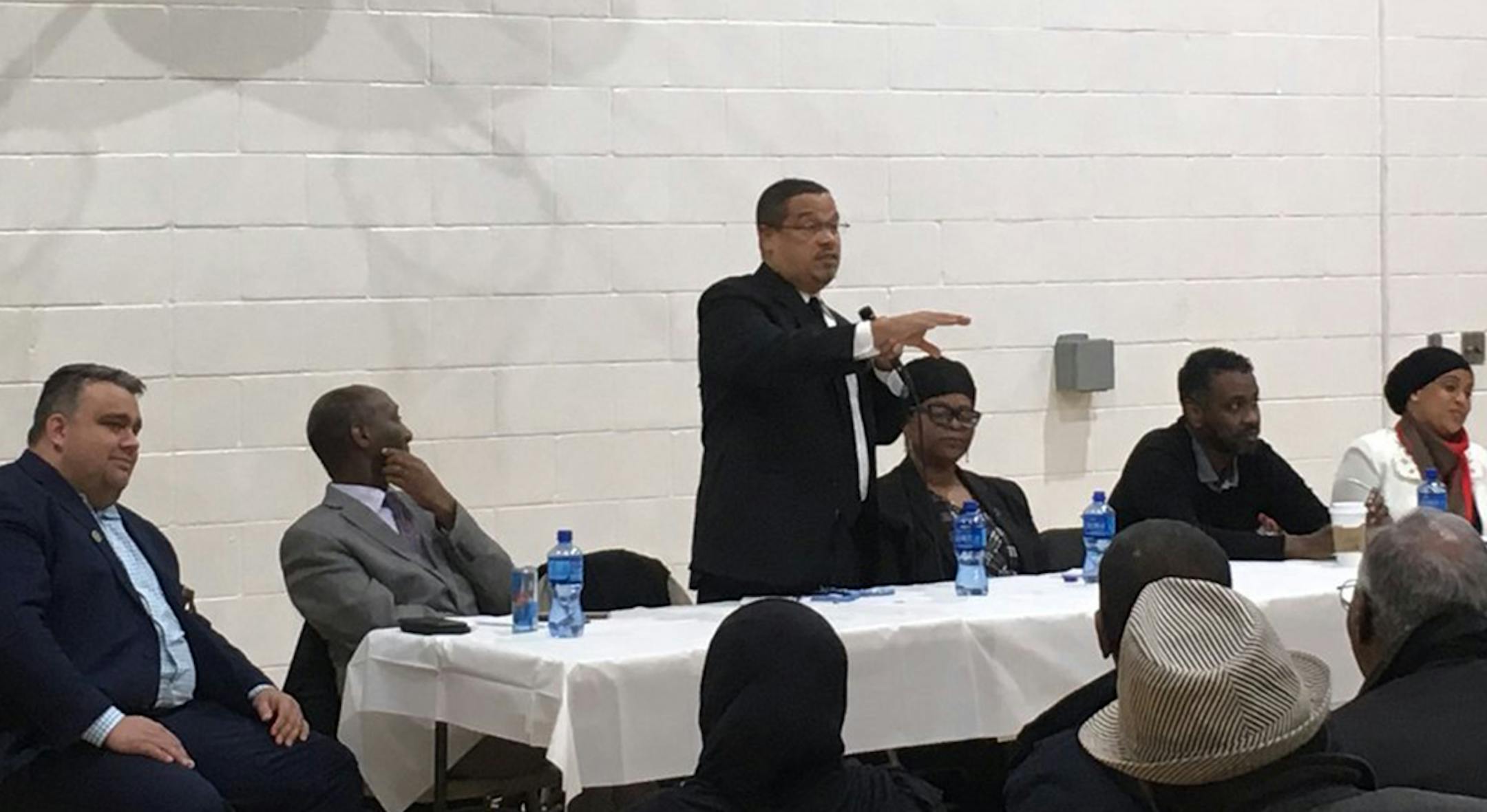 Minnesota Attorney General Keith Ellison was among the local leaders at a listening session Wednesday night at the Brian Coyle Community Center in Minneapolis.