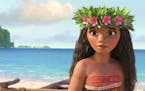 This image released by Disney shows Moana, voiced by Auli'i Cravalho, in a scene from the animated film, "Moana." (Disney via AP)