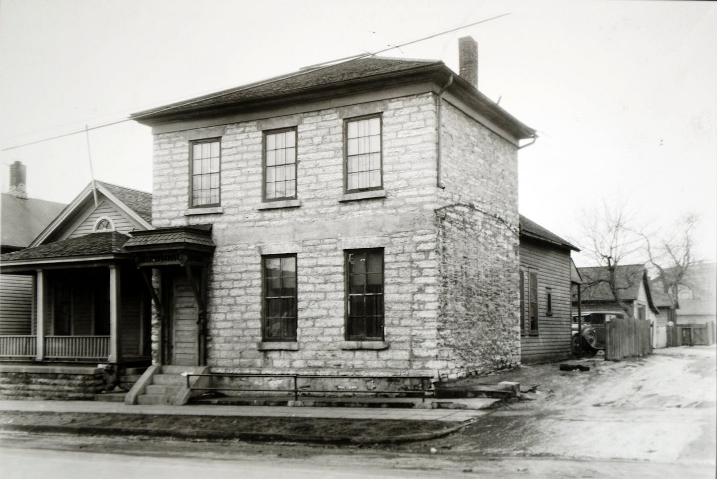 The original building shown in file photo from April 16, 1937 (A.F. Raymond).