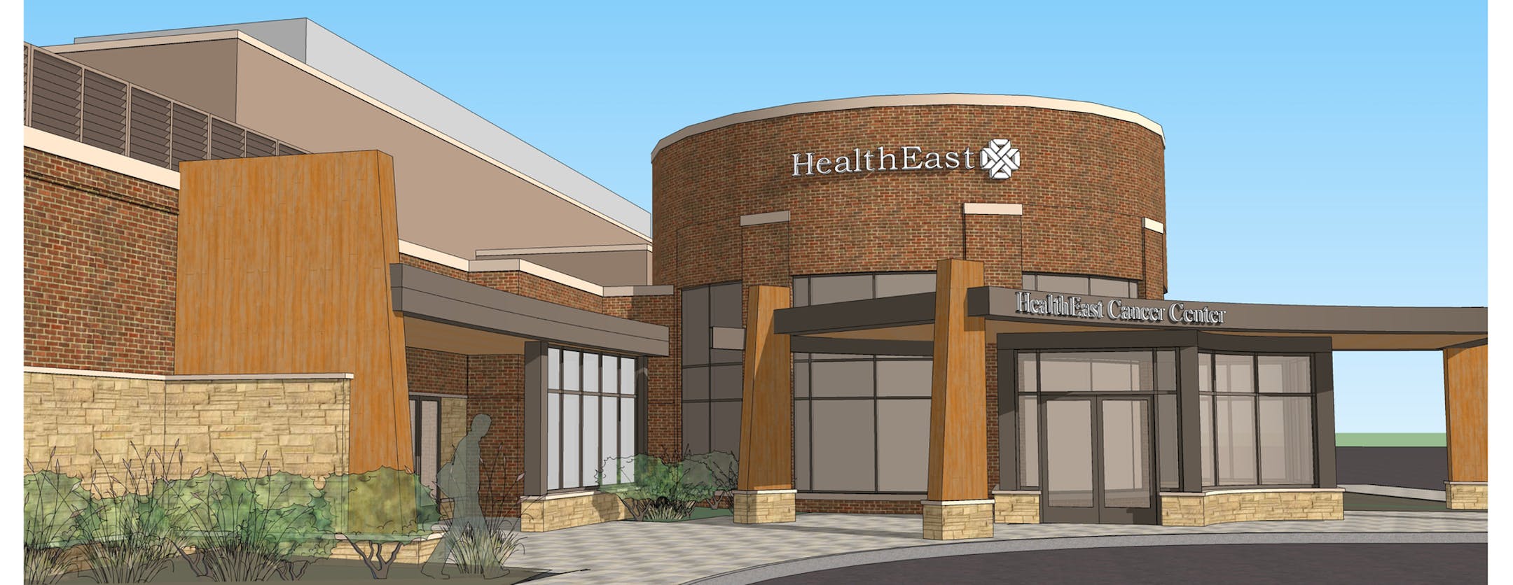 rendering of the Health East Cancer Center which is this week‚Äôs HOTPROP property. Credit: HGA Architects