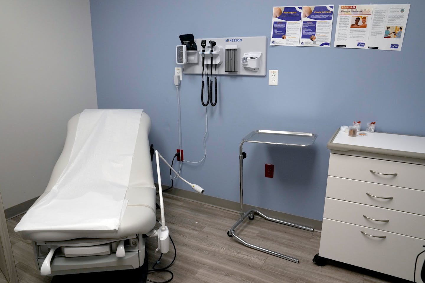 An exam room is seen inside Planned Parenthood on March 10, 2023, in Fairview Heights, Ill.