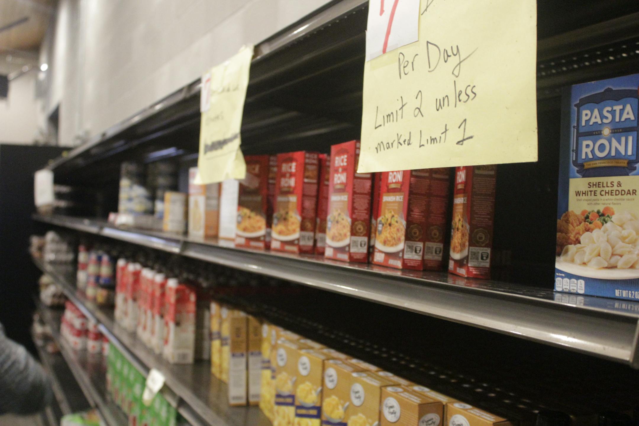 Food prepared for people at Gethsemane Lutheran Church in North Minneapolis where federal cuts have winnowed food shelf supplies