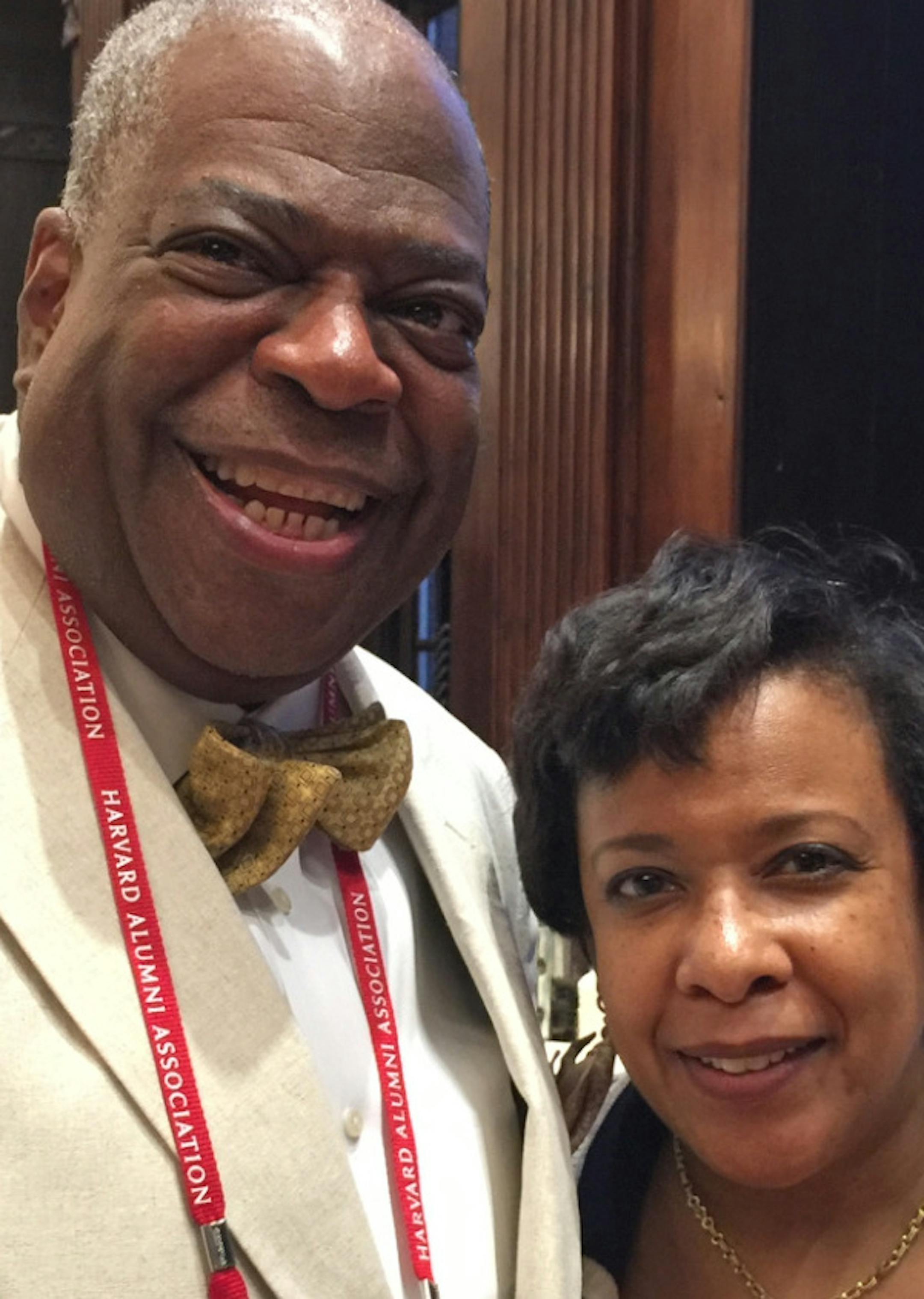 CJ060216 Minneapolis attorney Clinton Collins at his Harvard law school reunion with pal, classmate & U.S. Attorney General Loretta Lynch