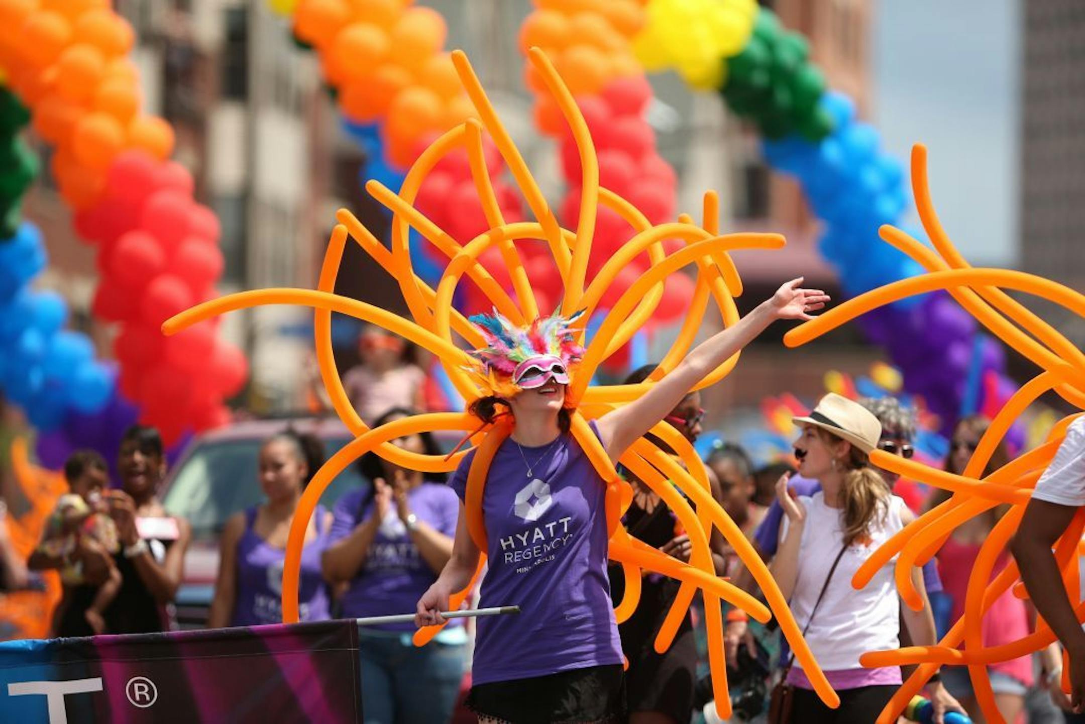 Hard to imagine there's a color under the rainbow not represented Sunday at the Minneapolis Gay Pride Parade.