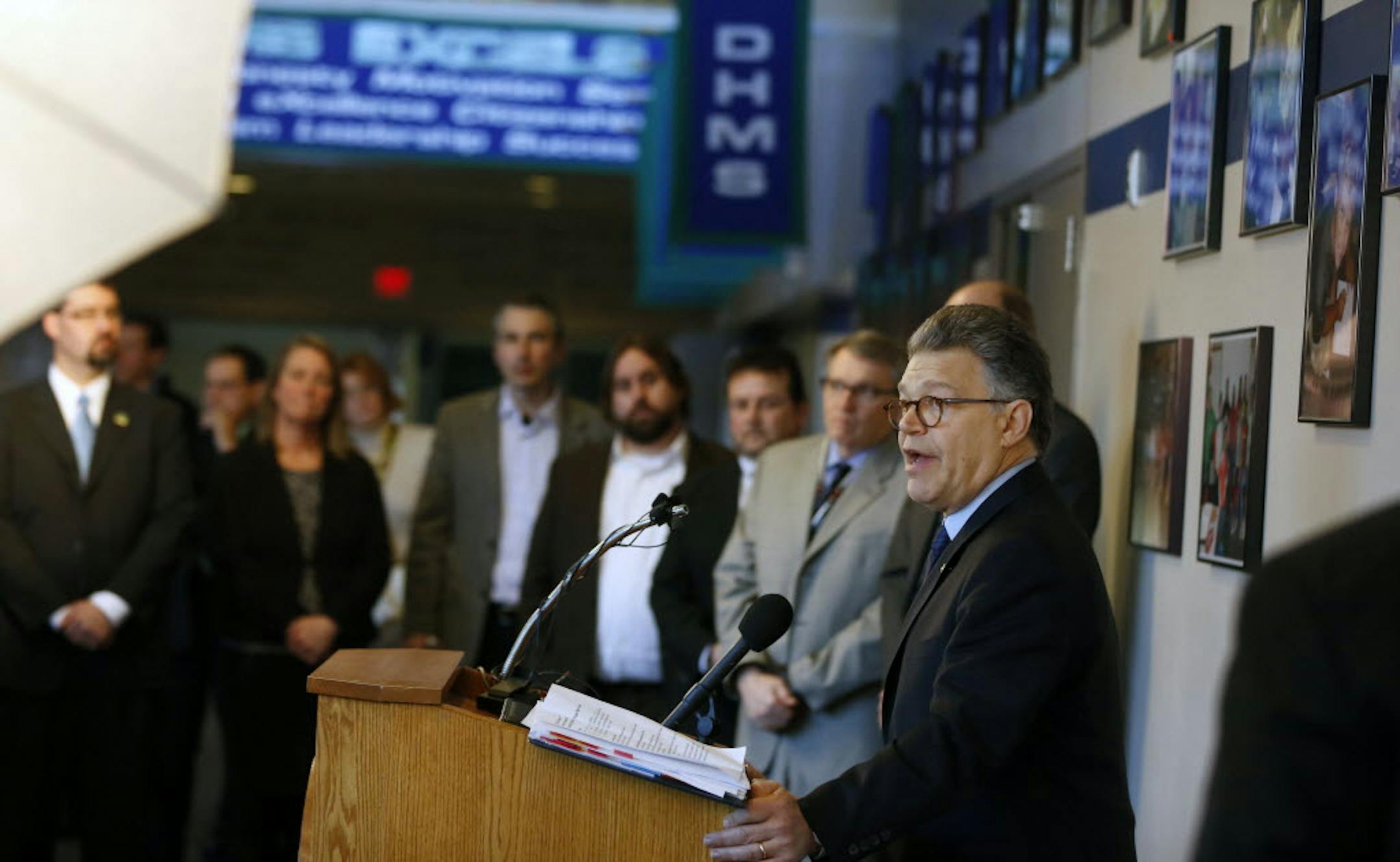 Sen. Al Franken, D-Minn., on Monday met with Minnesota educators, child advocates and school-safety officials at Dakota Hills Middle School in Eagan to discuss efforts to improve school safety.