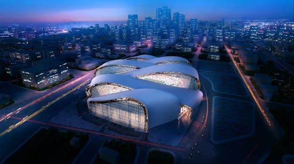 Architect HKS Inc. designed preliminary schematics of a new Vikings stadium.