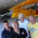 (left to right) LTJG. Mike Gorecki, (training office for the Poseidon Division of the Sea Cadets, Don Larson (American Wings Air Musuem), Stan Rosand 