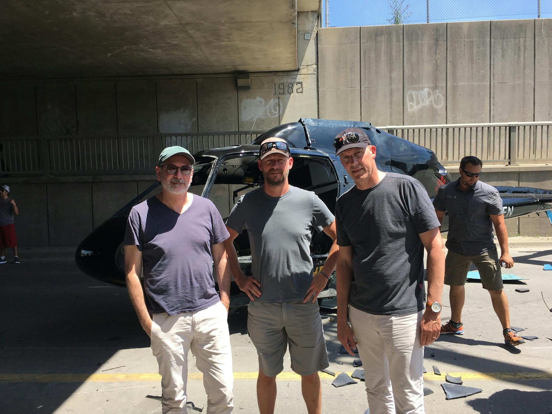 Brian DiLorenzo, David Carter, Bruce Bildsten were asked by BMW to reprise the work they did in 2001 making a film series that was distributed on the internet. The three men, all from the Twin Cities, are shown on the set of BMW Films’ “The Escape.”