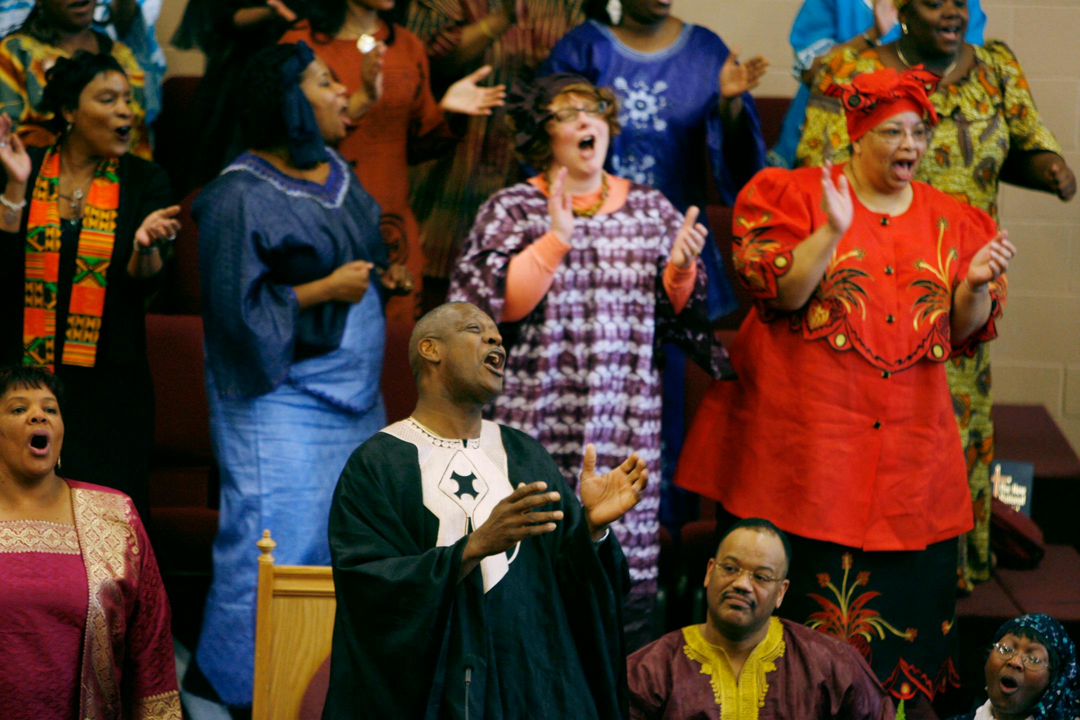 JERRY HOLT �jgholt@startribune.com 2/14/2008-----The Rev. Al Gallmon along with the choir at Fellowship Missionary Baptist Church filled the sanctuary with music on Reverend Gallmon last day as pastor at the church. Gallmon who server the church 11 years as their preacher is moving back to Tampa Florida to be near his mother.