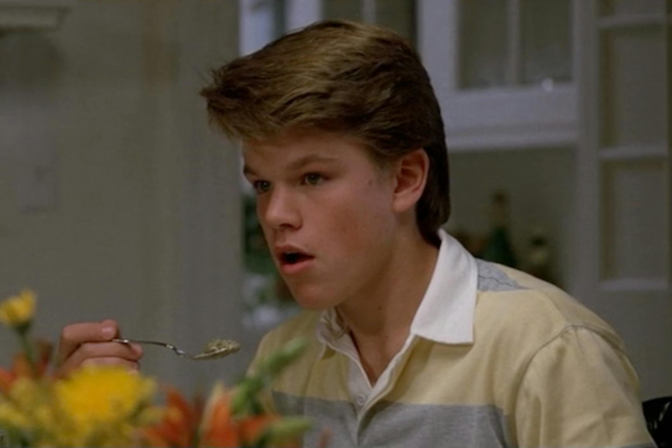 Matt Damon in "Mystic Pizza."
