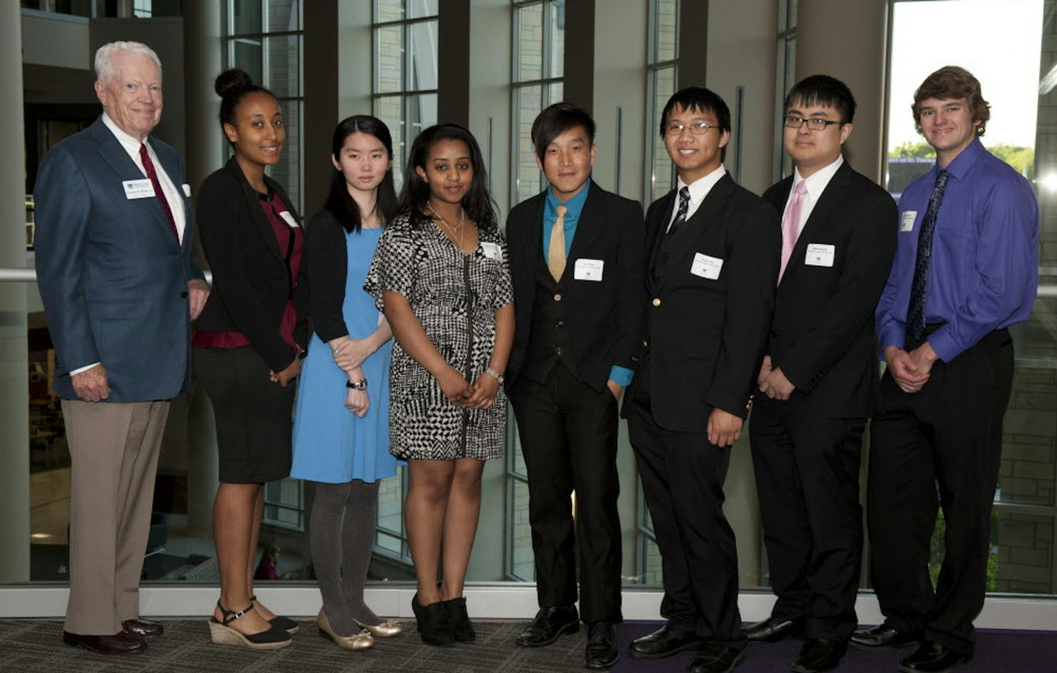 Chuck Denny (left), who died this month at 88, exclusively served the community after his 1991 business retirement, including as chairman of Wallin Education Partners, after the 2010 death of founder Win Wallin. Denny, a philanthropist and volunteer, also tutored Hennepin County jail parolees and others seeking a GED.
2015 photo: Wallin Education Partners