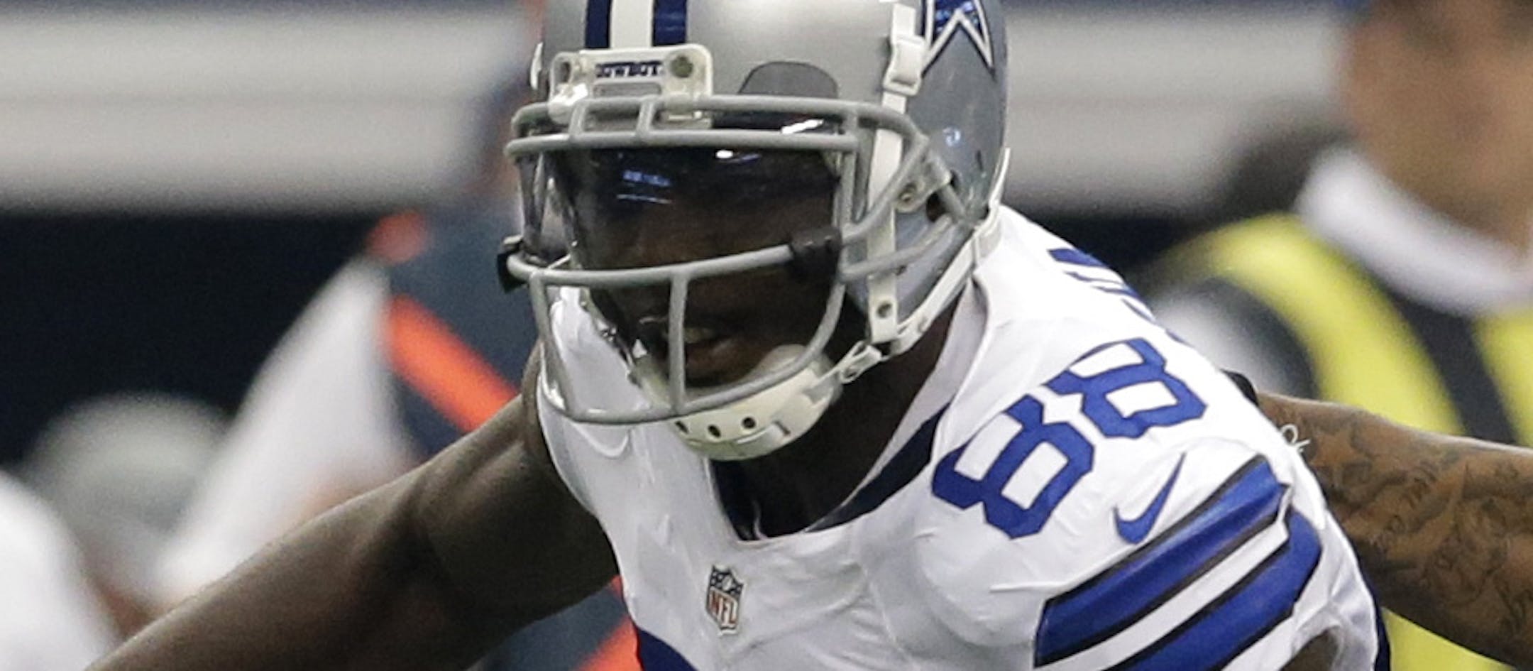 Dallas Cowboys wide receiver Dez Bryant (88) finds running room after a reception as St. Louis Rams cornerback Janoris Jenkins attempts the tackle in an NFL football game, Sunday, Sept. 22, 2013, in Arlington, Texas. (AP Photo/LM Otero)