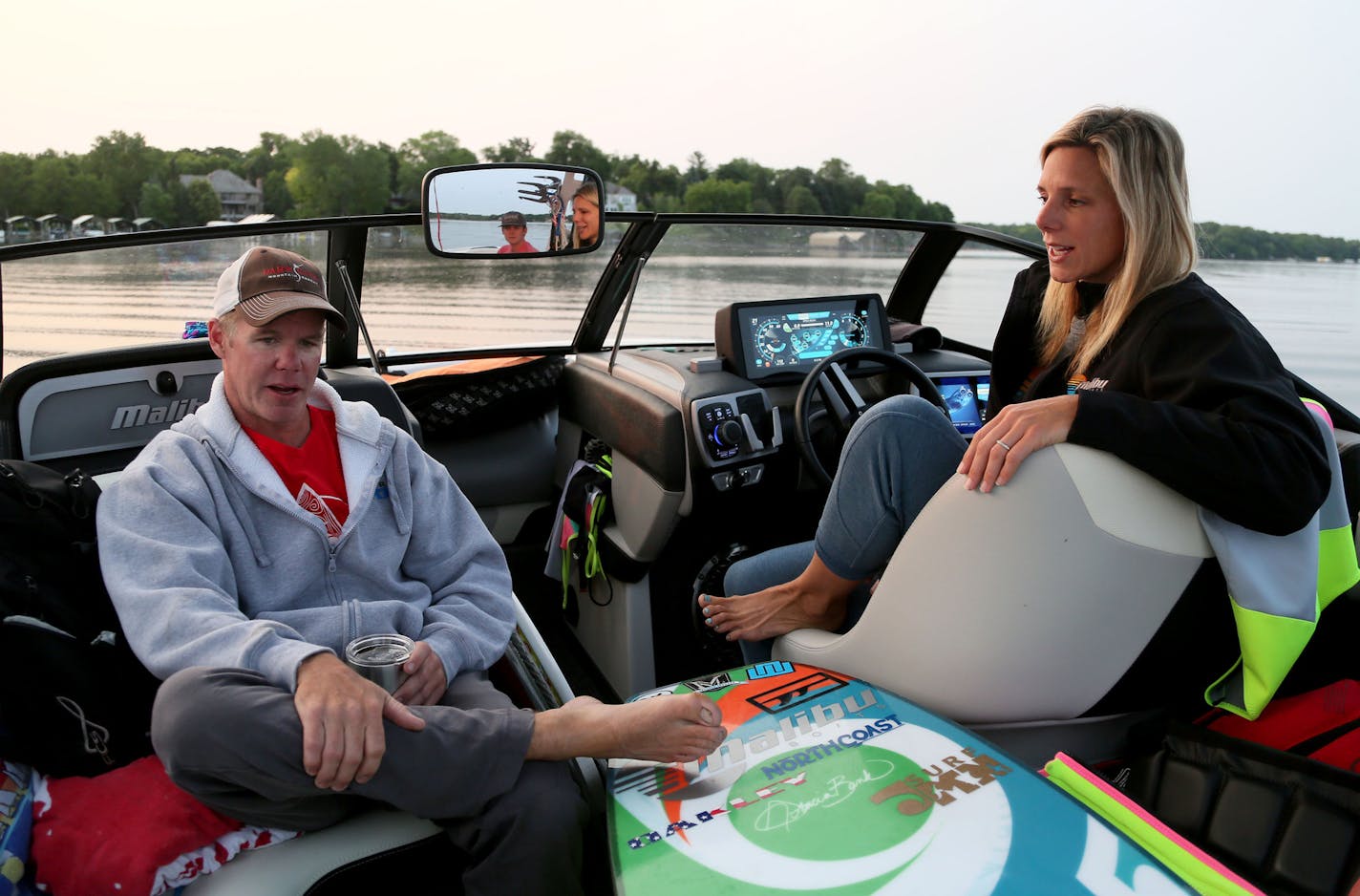 Pro wakesurfers Chris and Stacia Bank live on Lake Minnetonka and get up early every other morning to practice on the lake when it&#x2019;s calm and there&#x2019;s no traffic.