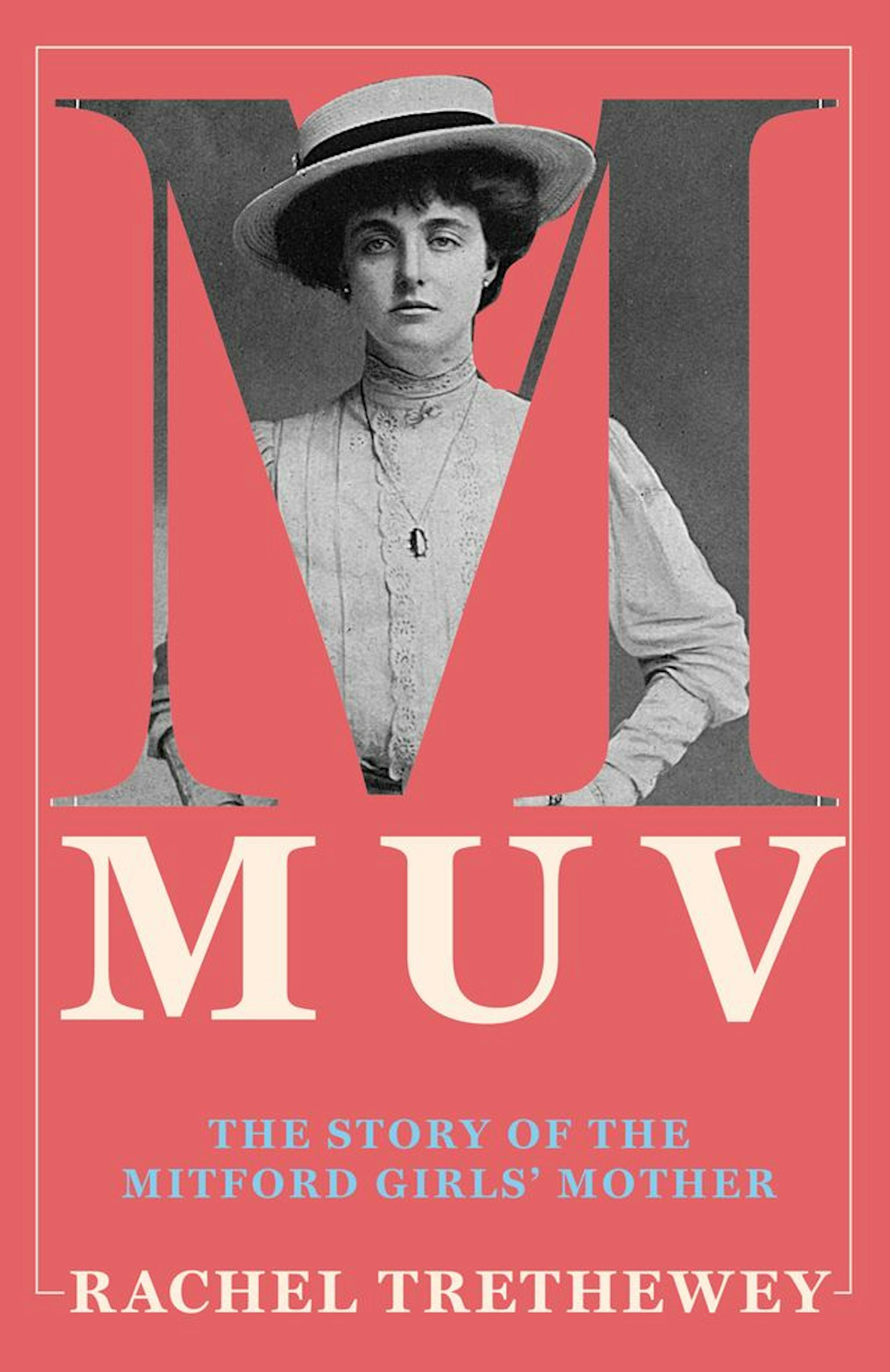 red cover of "Muv" features a black and white portrait of the biography's subject, Lady Sydney Redesdale