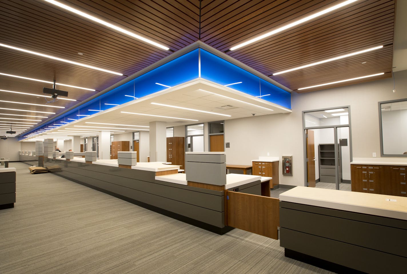 A new The Hennepin County service center under construction at the Southdale Mall in Edina. ] CARLOS GONZALEZ cgonzalez@startribune.com - May 11, 2016, Edina, MN, Southdale Mall, The Hennepin County "service center" currently located in Edina in the county library building is moving to Southdale Mall beginning May 31. This is the first step of three -- the courtroom will also move to Bloomington and the existing space will transition into a larger, more modern library facility. An update on the