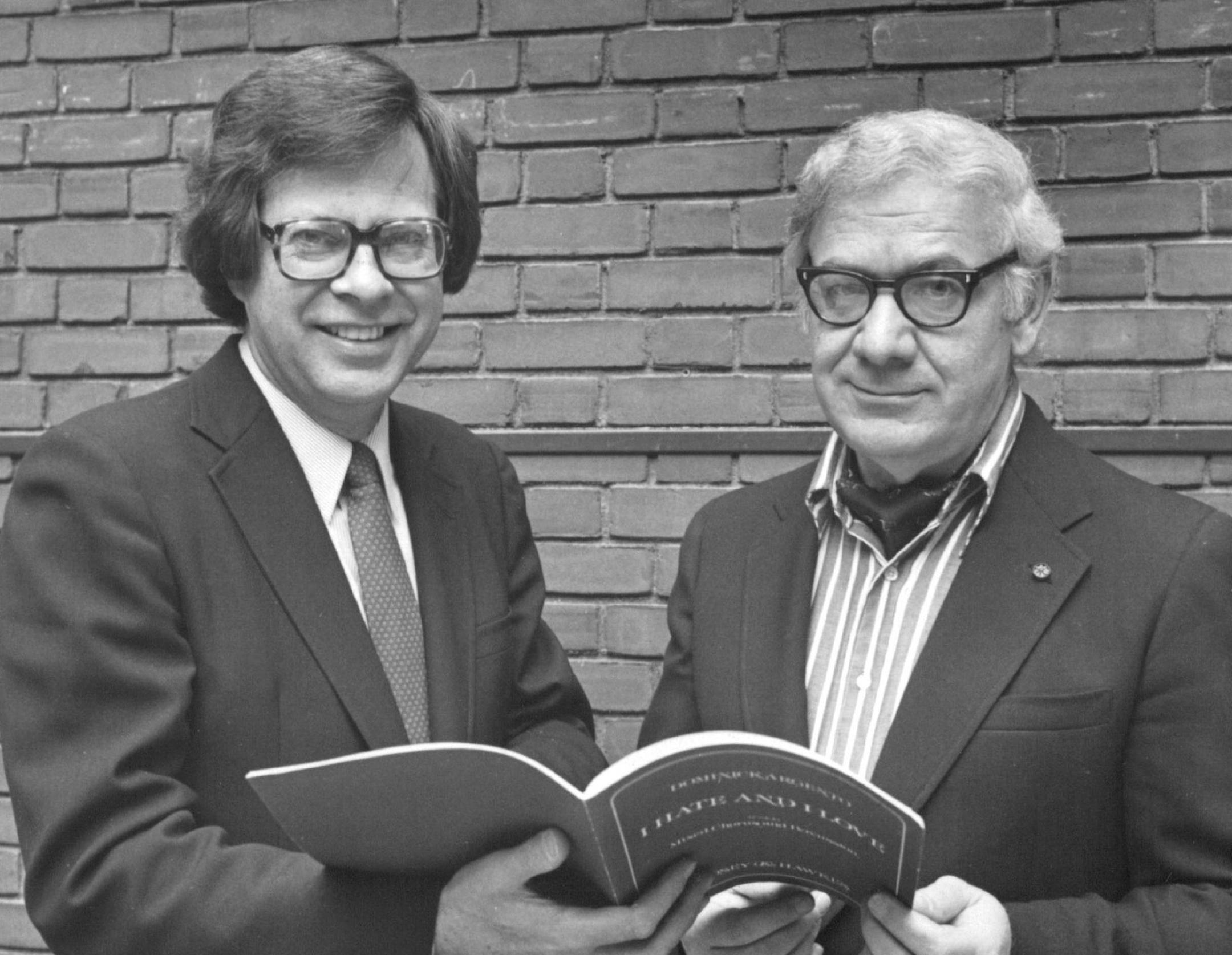 May 12, 1982 Dale Warland - left; Dominick Argento - right.
