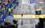 Emma Bates was the top American finisher in the women’s division of the Boston Marathon on Monday.