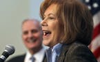 Gov. Mark Dayton introduced his new Lt. Gov. Tina Smith, his former chief of staff, during a press conference Tuesday, Feb. 4. at the AFL-CIO offices 