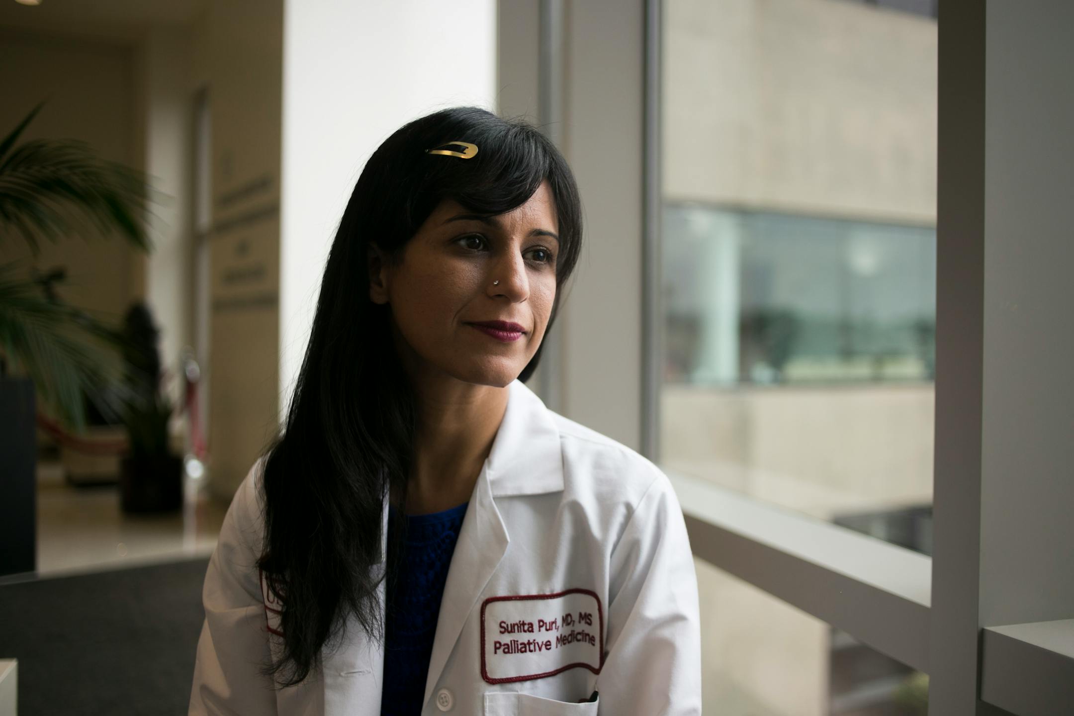 Dr. Sunita Puri, a palliative medicine specialist at Keck Medicine of the University of Southern California who is writing the hospital's policy on a new law allowing assisted suicide for the terminally ill, in Los Angeles, June 7, 2016. "These are not going to be simple and easy conversations. Everyone wants what would be right for patients. The stakes are very high obviously. We assess for capacity every day, but this is new territory," Puri said. (Jenna Schoenefeld/The New York Times)